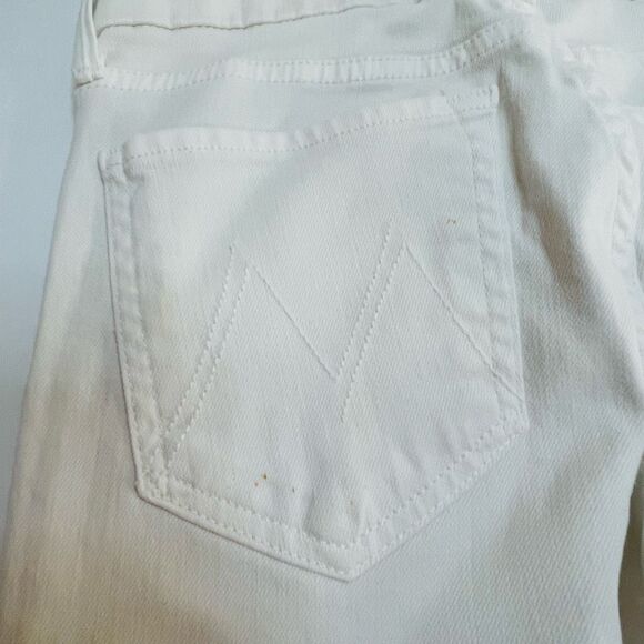 Mother The Looker Sleeping Beauty White Skinny Jeans Size 26 - Picture 7 of 13